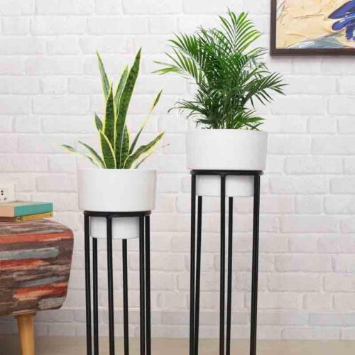 Whimsy Planter With Stand - Set Of Two