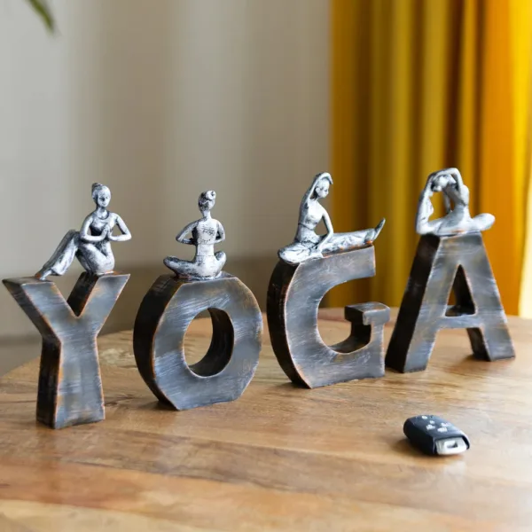 'Yoga Ladies' Modern Decorative Showpiece Statue (Resin, Handcrafted) 'Yoga Ladies' Modern Decorative Showpiece Statue (Resin, Handcrafted)