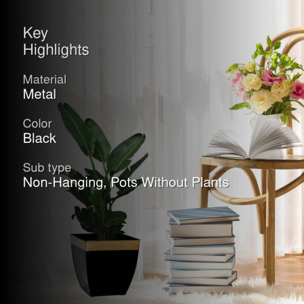 Yula Goldo Planter (Black) - Set Of Two Yula Goldo Planter (Black) - Set Of Two