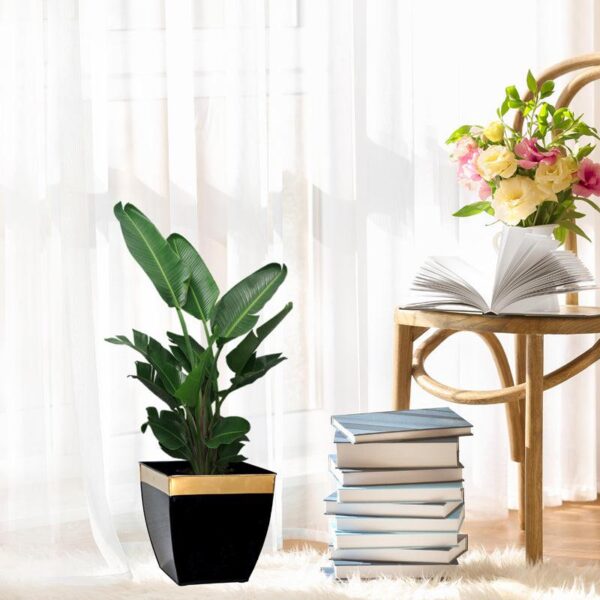 Yula Goldo Planter (Black) - Set Of Two Yula Goldo Planter (Black) - Set Of Two