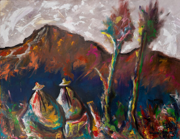 Abstract Expressionist Modern Acrylic Landscape of the Andes, 'Path of the Daughters of...' Abstract Expressionist Modern Acrylic Landscape of the Andes, 'Path of the Daughters of...'