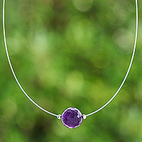 Amethyst pendant necklace, Rotations Amethyst pendant necklace, Rotations