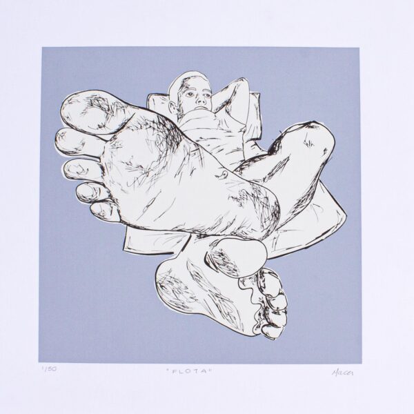 Limited Edition Serigraph of Young Man, 'Float'