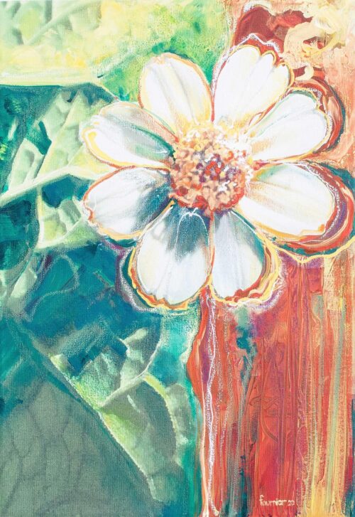 Original Signed Costa Rican Fine Art Daisy Painting, 'Daisy' Original Signed Costa Rican Fine Art Daisy Painting, 'Daisy'