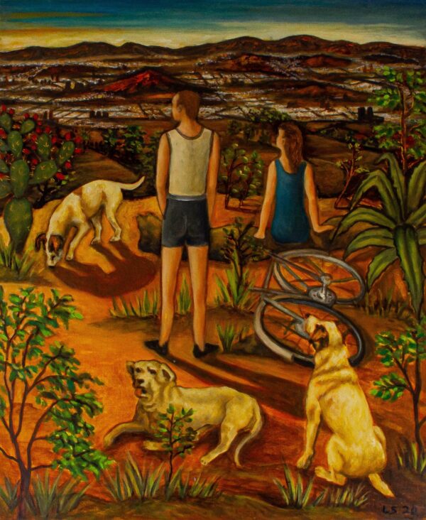 Original Signed Landscape Painting, 'Big City'