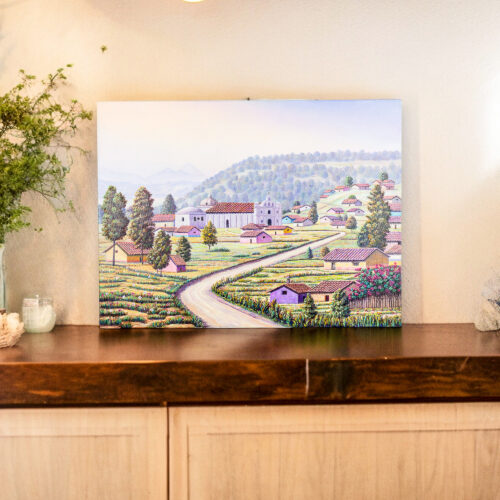 Realist Landscape Painting from Guatemala, 'San Cristobal'